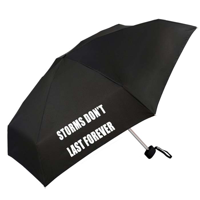 Mini Slogan Umbrella 'Storms Don't Last Forever' Susino